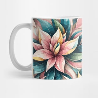 Abstract Pink Pastel Floral Pattern Mug